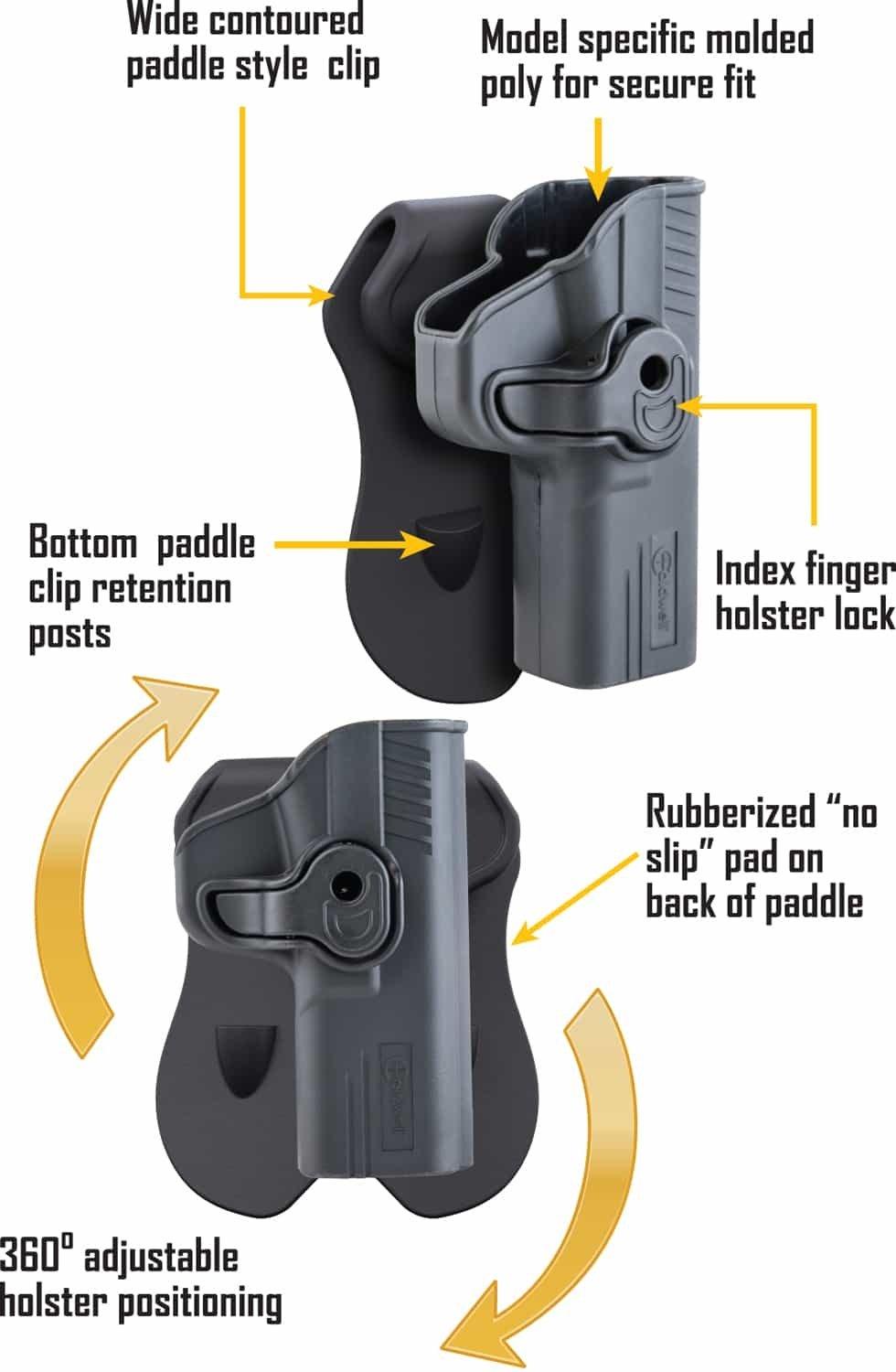 Caldwell Tac Ops Taurus 24/7 Paddle Holster with Rotational Adjustment