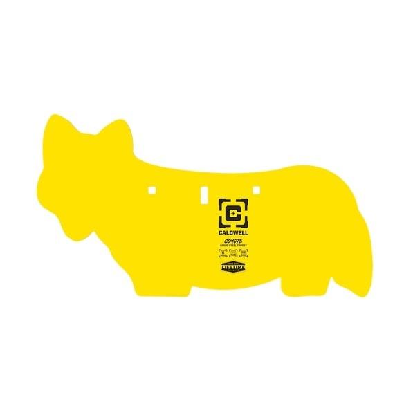 Caldwell AR500 3/8" Coyote Game Silhouette Steel Hanging Target Yellow
