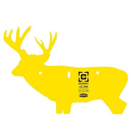 Caldwell Game Series AR500 Deer Steel Target 33% Scale Yellow Hanging