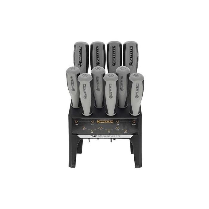 Wheeler Torx Benchtop Screwdriver Set 10 Piece Color-Coded