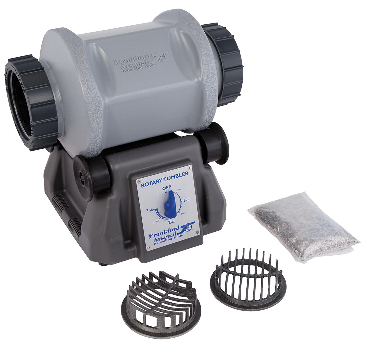 Frankford Arsenal Platinum Rotary Case Tumbler with Stainless Pins and Built-In Timer