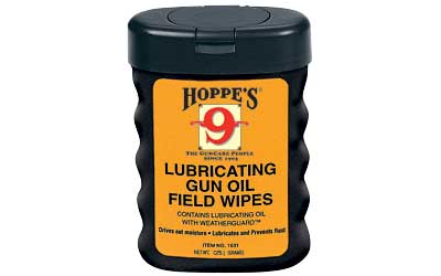 Hoppe's Lubricating Gun Oil Wipes 50 Count, 3x5 Inch, Plastic Canister 1631