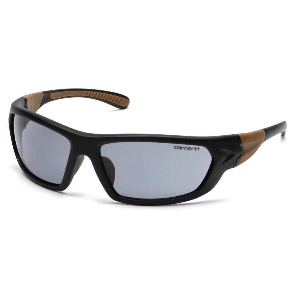 Pyramex Carbondale Heavy Duty Range Glasses Black Tan - Grey Lens