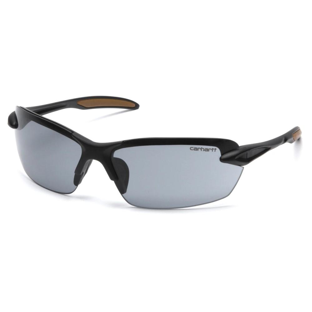 Pyramex Spokane Half-Frame Shooting Glasses Black with Grey Lens
