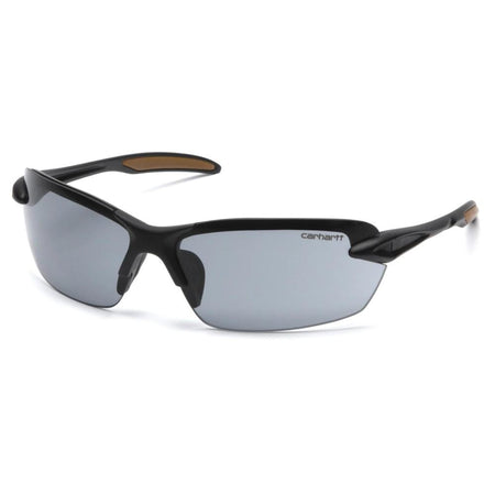 Pyramex Spokane Half-Frame Shooting Glasses Black with Grey Lens