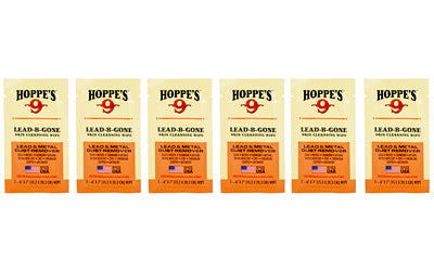 Hoppe's Lead Be Gone Wipes 6 Count, Removes 99.9% Metal Contaminants from Skin LBG6