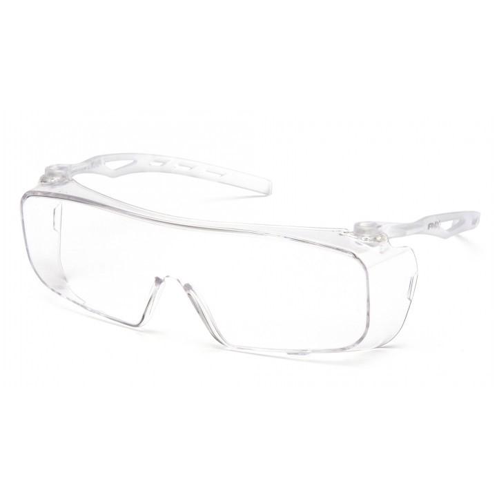 Pyramex Cappture Clear Safety Glasses Fit Over Prescription Frames