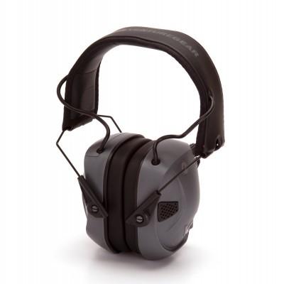 Pyramex Amp Bluetooth Hearing Protection Ear Muffs 26dB Grey with Aux Jack