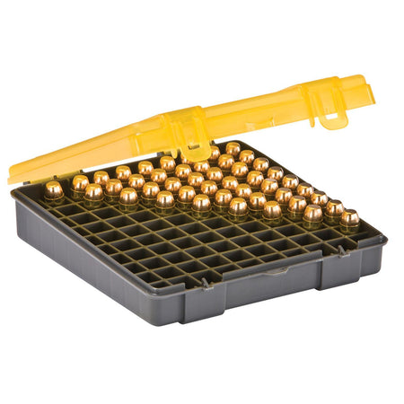 Plano 100-Round Flip Top Handgun Ammo Case .45 ACP/.40/.10mm Hard Shell