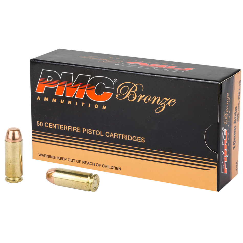 PMC 10A Bronze 10mm Auto 200 gr Full Metal Jacket Truncated-Cone (TCFMJ)