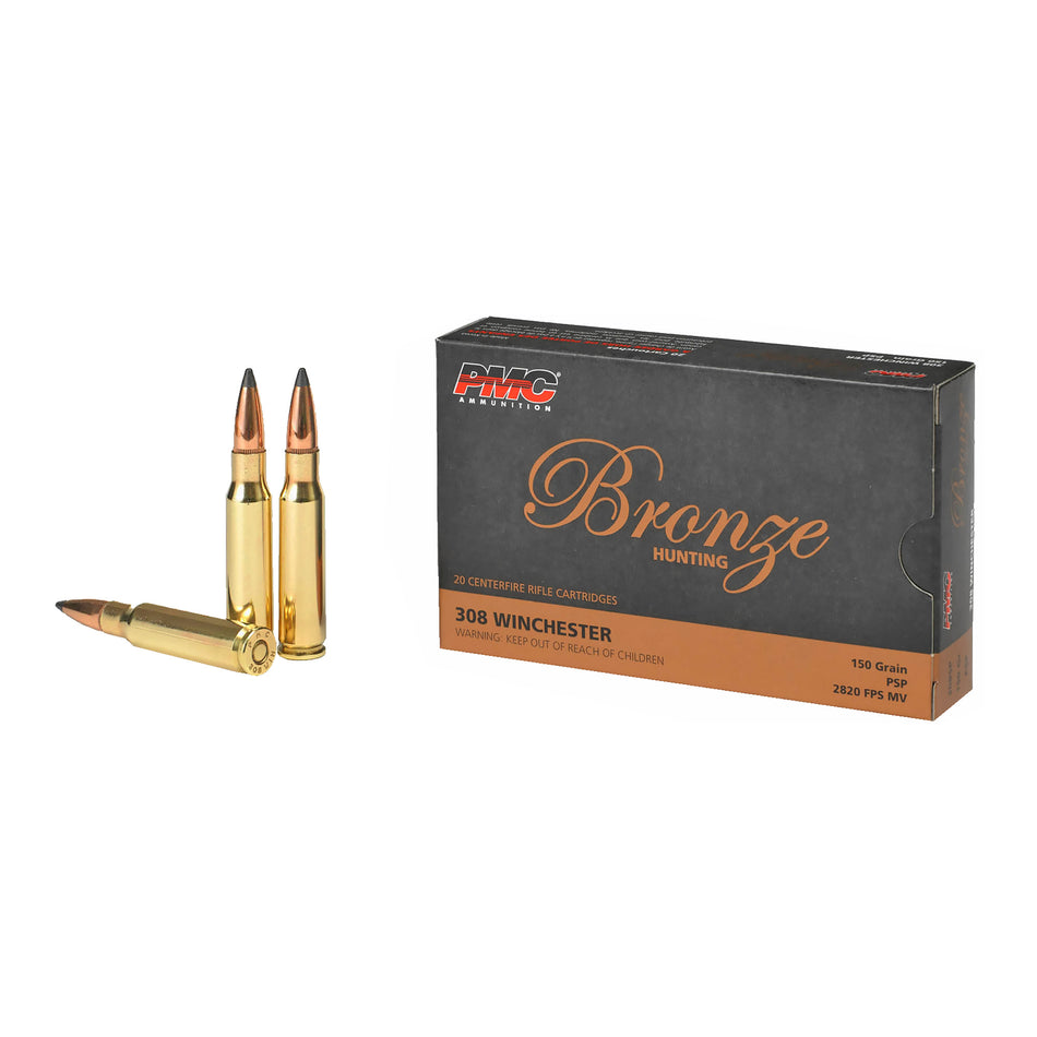 PMC 308SP Bronze 308 Win 150 gr Pointed Soft Point (PSP)