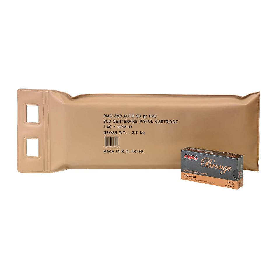 PMC Bronze Pistol Ammo Battle Pack 380 ACP FMJ 90 grain