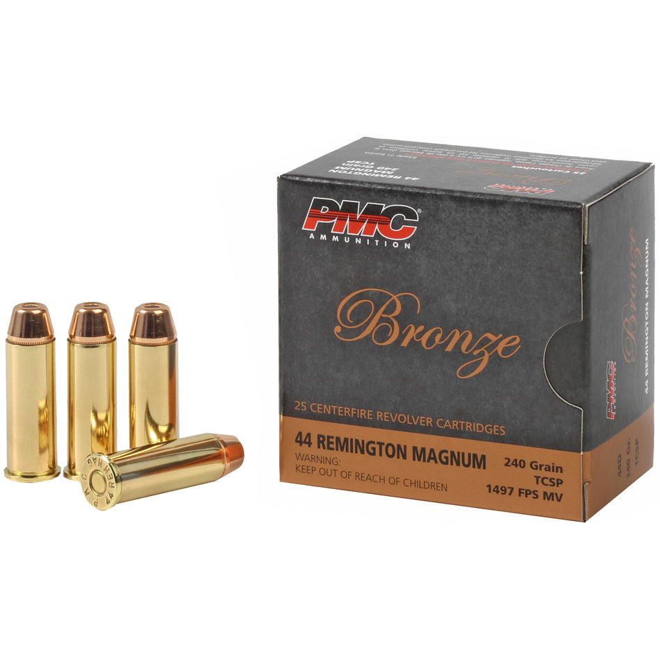 PMC .44 Magnum Bronze 240 grain Truncated Cone Soft Point ammunition
