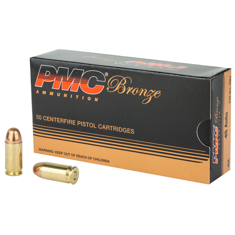 PMC 45 ACP Bronze 230gr FMJ  Pistol Ammunition