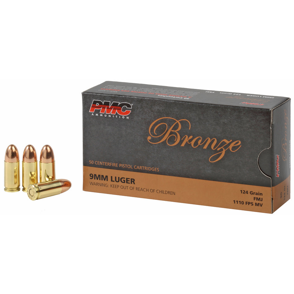 PMC Bronze 9mm 124gr FMJ Ammo