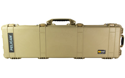 Pelican 1750 Hard Long Case, Tan Finish, 54"x17"x7", 3-Piece Foam Set Included