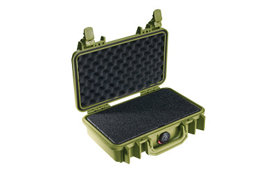 Pelican 1170 Hard Protective Case, OD Green, Interior 10.54"x6.04"x3.16", Waterproof