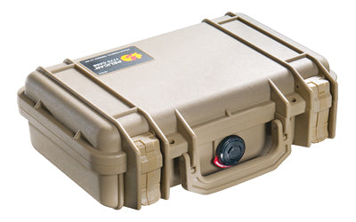 Pelican 1170 Hard Protective Case, Tan, Interior 10.54"x6.04"x3.16", Waterproof