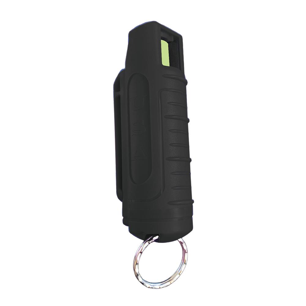 PSP Blue Heat Pepper Spray 1/2 oz Glow-in-Dark Actuator Hard Case Key Ring Black