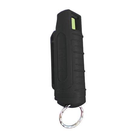PSP Blue Heat Pepper Spray 1/2 oz Glow-in-Dark Actuator Hard Case Key Ring Black