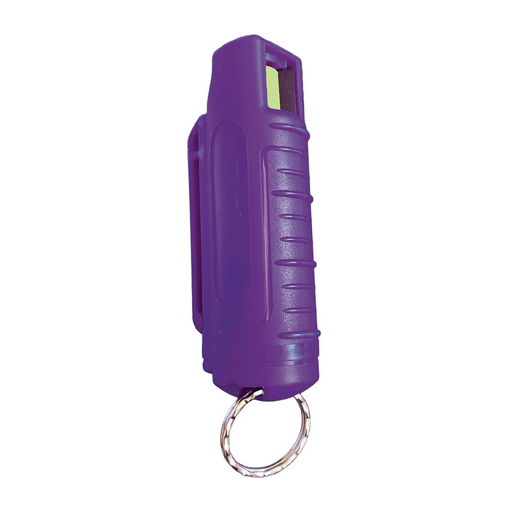 PSP Blue Heat Pepper Spray .5 oz Purple Canister with Key Ring and Hard Case