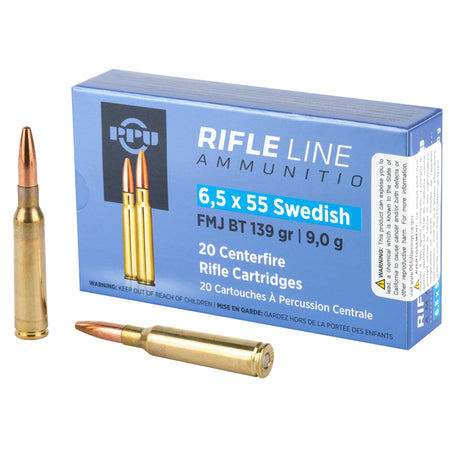 Prvi Partizan  Full Metal Jacket Boat Tail 139 Grain 6.5x55mm Swedish 2540 fps 8605003812715