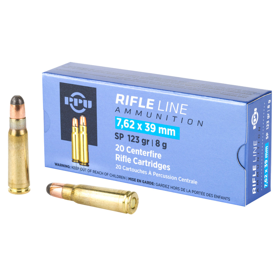 Prvi Partizan 7.62x39mm Metric Rifle 123 grain Soft Point ammunition