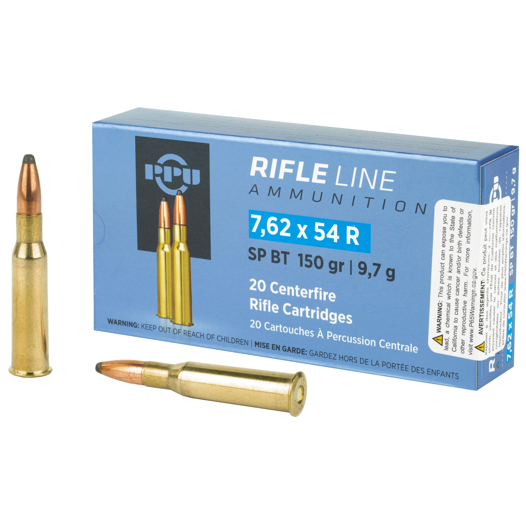 Prvi Partizan 7.62x54mmR Metric Rifle 150 grain Soft Point ammunition