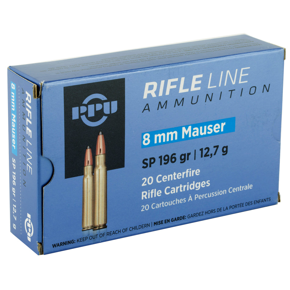 Prvi Partizan 8mm Mauser Metric Rifle 196 grain Soft Point ammunition