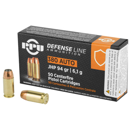 Prvi Partizan Handgun Defense Jacketed Hollow Point 94 Grain .380 ACP/Auto 951 fps 8605003813057