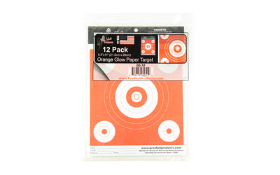 Pro-Shot Products 12-Pack Bullseye Shooting Target 6 Inch Orange on White OG-12