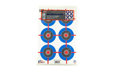 Pro-Shot Splatter Shot Multi-Bullseye Shooting Target 8-Pack, 12"x18", Multi-Color