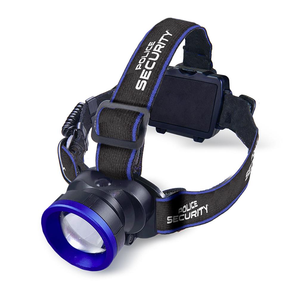 Police Security Breakout Headlamp 600 Lumens with Red Light Mode - Black
