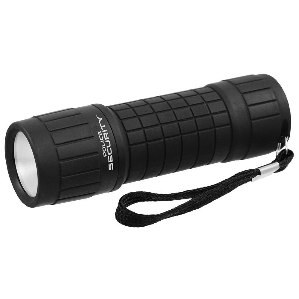 Police Security Pro Spec 100 Lumen Water-Resistant Flashlight Black