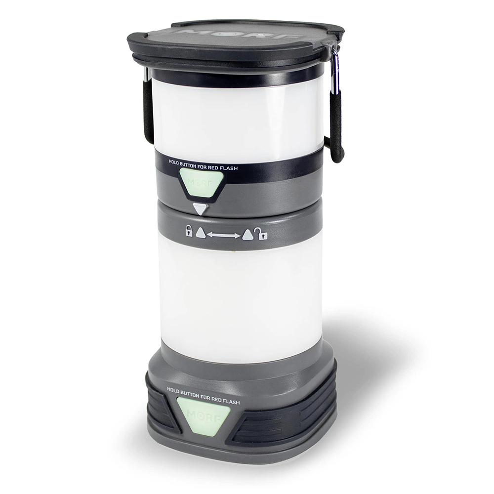 Police Security MORF 380-Lumen 2-in-1 Outdoor Lantern Black