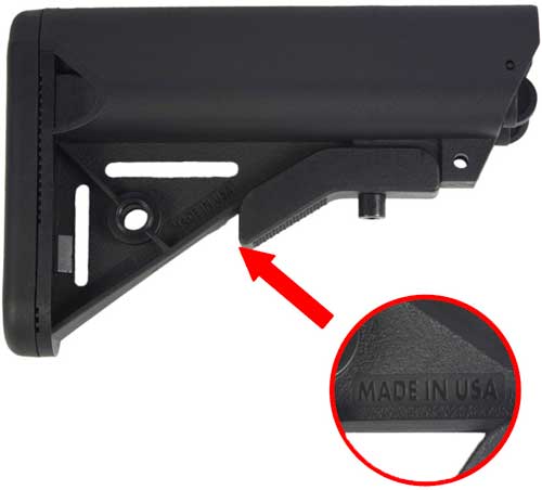 J&E Mil-Spec AR15 SOPMOD Buttstock 3rd Gen Armory Black