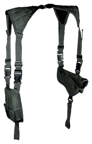 UTG Black Nylon LE Horizontal Shoulder Holster with Mag Pouches