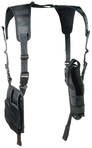 UTG Black Nylon Ambidextrous Vertical Shoulder Holster