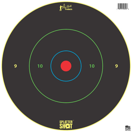 Pro-Shot 12" Splattershot Bullseye Multi-Color Target Heavy Paper 5-Pack