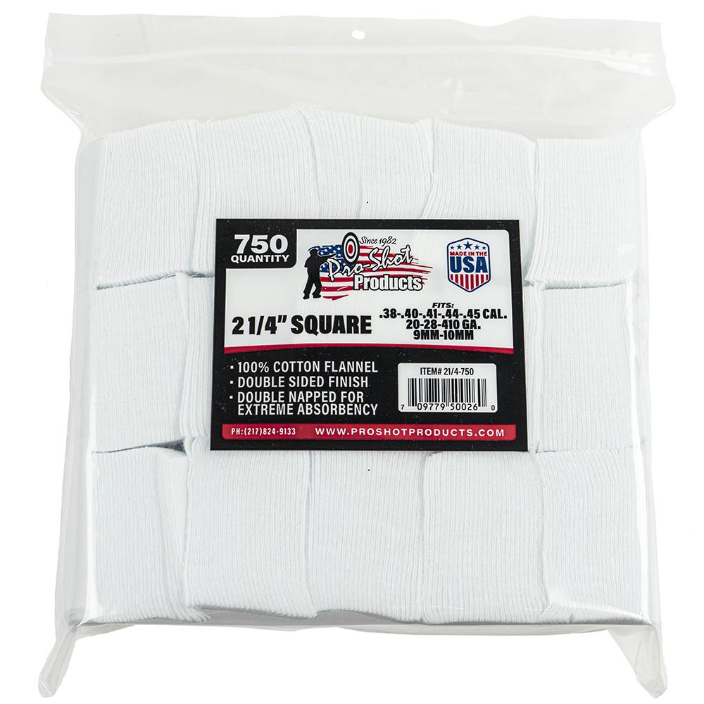 Pro-Shot Cotton Cleaning Patches 2-1/4" Square 750/Pack