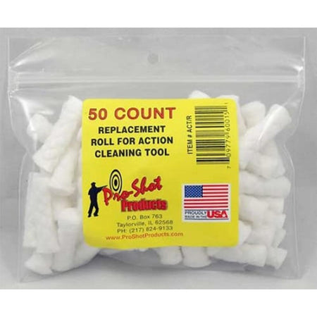 Pro-Shot 50ct Cotton Rolls Refill for Action Cleaning Tool