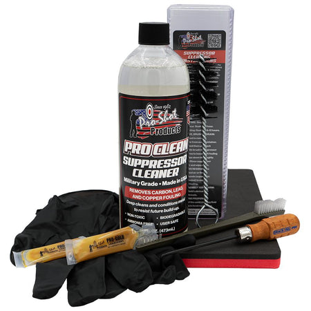 Pro-Shot Suppressor Cleaning Kit with Soak Tube and Brushes