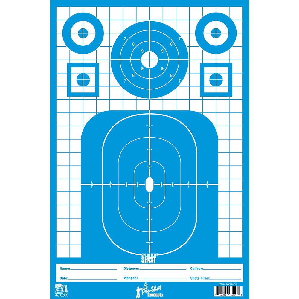 Tactical Precision Blue Splattershot Multi-Training Targets 8 per Pack