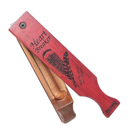 Primos Heart Breaker One-Piece Turkey Box Call Mahogany with Purple Heart Lid
