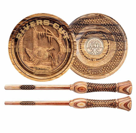 Primos Rivers Cut Premium Turkey Pot Call with Dual Strikers