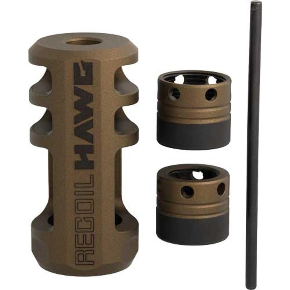 Browning Recoil Hawg Standard Muzzle Brake 5/8x24 and 1/2x28 Smoked Bronze