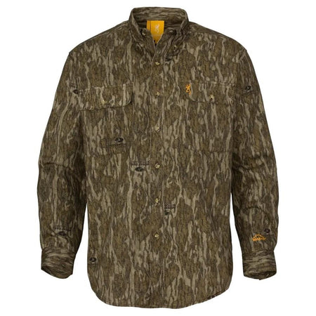Browning Wasatch-CB 2 Pocket Button-Front Shirt - Bottomland Camo Size M