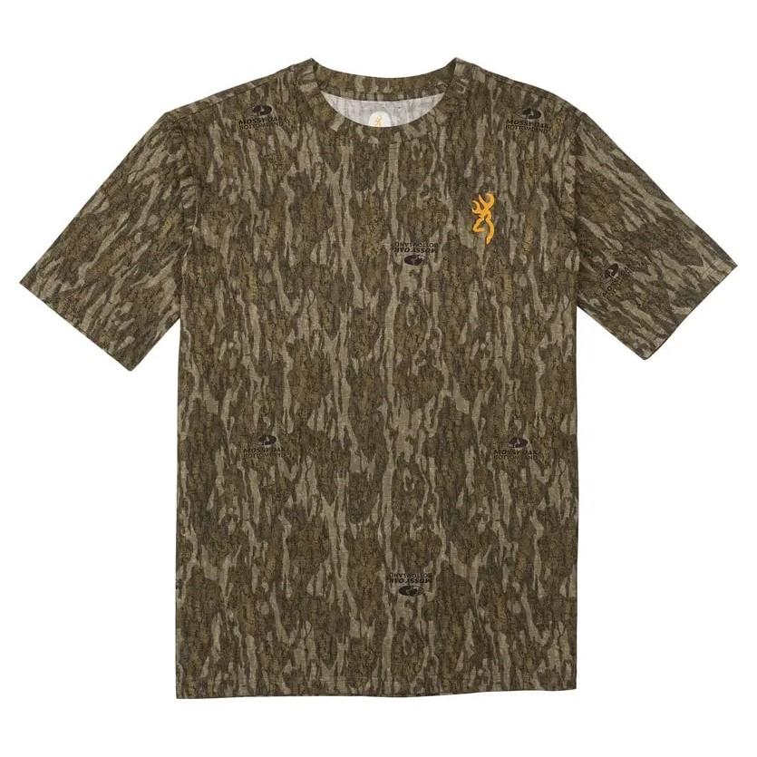 Browning Wasatch Mossy Oak Bottomland Short Sleeve T-Shirt Size S