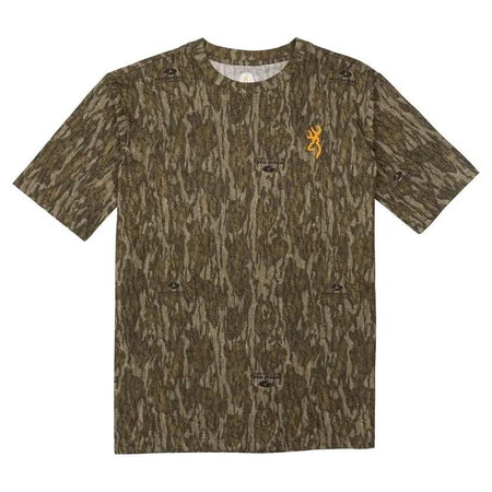 Browning Wasatch Mossy Oak Bottomland Short Sleeve T-Shirt Size S
