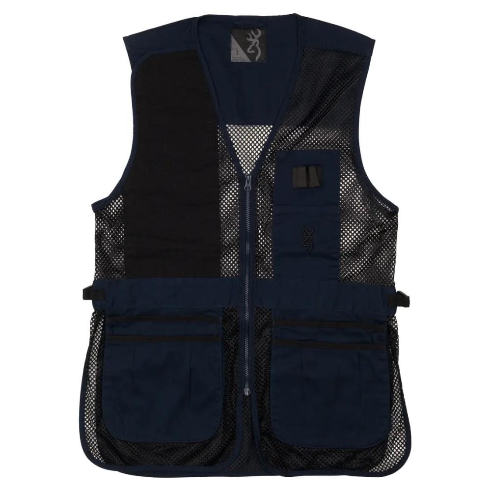 Browning Trapper Creek Ventilated Mesh Shooting Vest Navy and Black 2XL